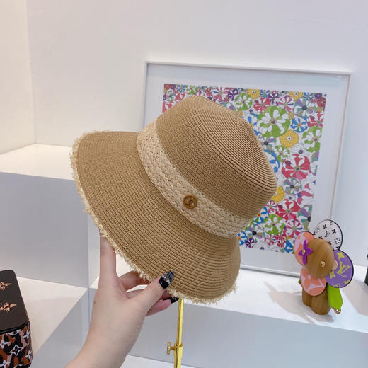 chanel小香春夏新款复古度假风拼接小盆帽礼帽-深色 商品图2