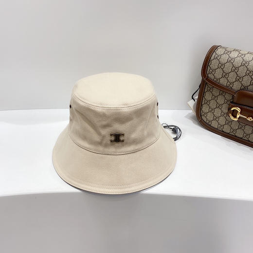 CELINE思琳春夏新款气孔棉布渔夫帽-杏色 商品图2