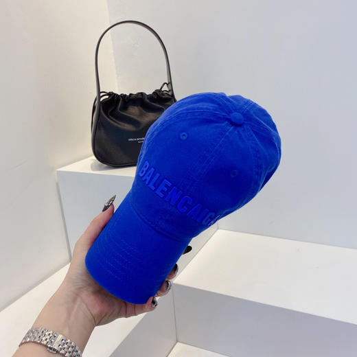 BAL巴黎shi家新款彩色纯棉棒球帽-蓝色 商品图4