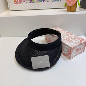 日本原单CA4LA高品质空顶防晒草帽-黑色