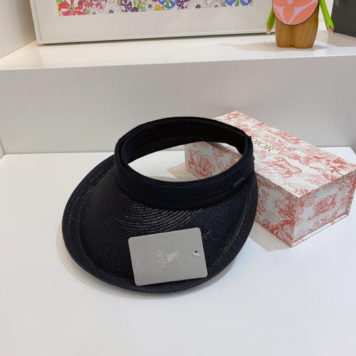 日本原单CA4LA高品质空顶防晒草帽-黑色 商品图0