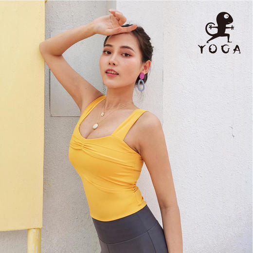【七十二小时发货】壁虎瑜伽【2105SY030】聚拢高弹背心（有胸垫） 商品图4