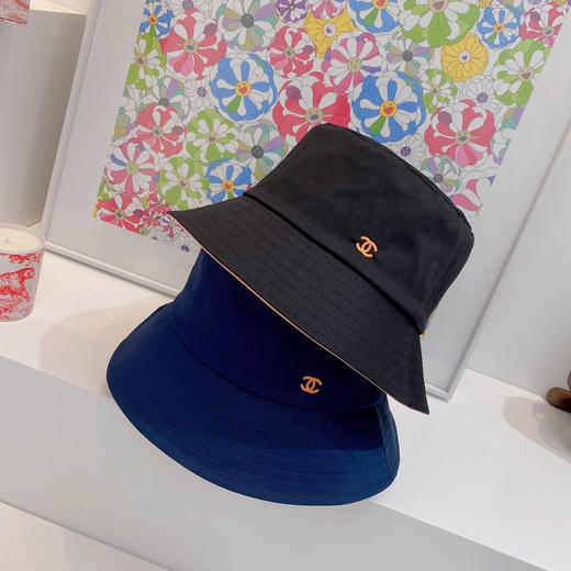 Chan*l小香新款纯棉刺绣小logo-黑色 商品图7