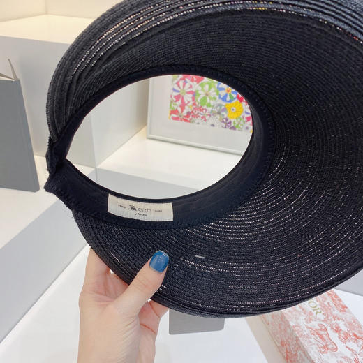 日本原单CA4LA高品质空顶防晒草帽-黑色 商品图4