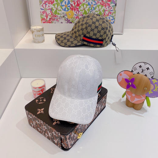 Gucci(古奇)经典原单棒球帽-白色 商品图1