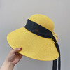D!or春夏款PP草布遮阳帽太阳帽-黄色 商品缩略图6