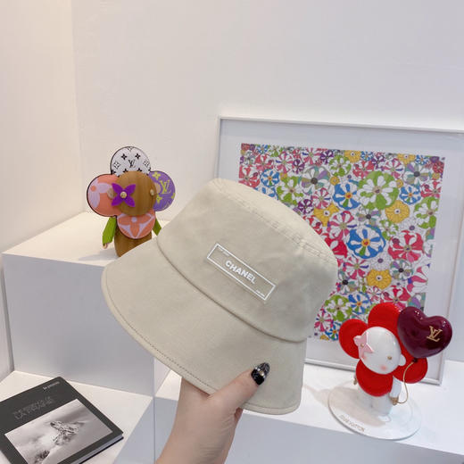 chanel小香shi家新款彩色纯棉渔夫🔝帽-卡其 商品图3