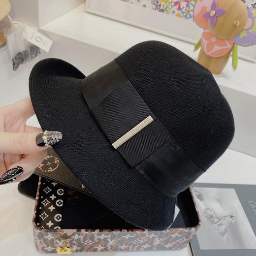 日本人气chapeaud'o新品孙俪娘娘同款针织渔夫帽-黑色 商品图3