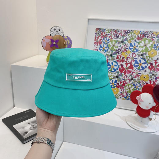 chanel小香shi家新款彩色纯棉渔夫🔝帽-蒂夫尼蓝 商品图0