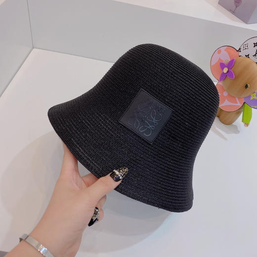 Loewe罗意威春夏新款日本细辫桶帽渔夫帽-黑色 商品图4