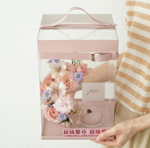 透明圆型方型皮带礼盒--花束@家 商品图6