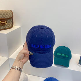 BAL巴黎shi家新款彩色纯棉棒球帽-深蓝色