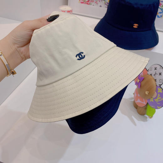 Chan*l小香新款纯棉刺绣小logo-白色 商品图6