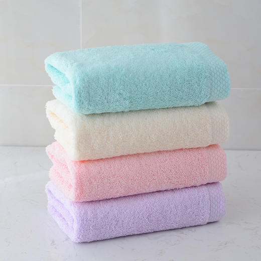 【毛巾】洁丽雅 素色条纹纯棉亲肤1浴巾2毛巾三件 商品图0
