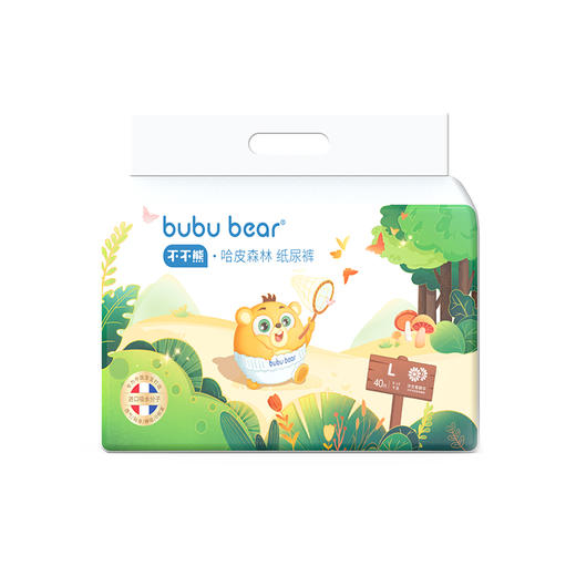 Bubu bear(不不熊）哈皮森林系列纸尿裤L码（9-14kg/40片） 商品图0