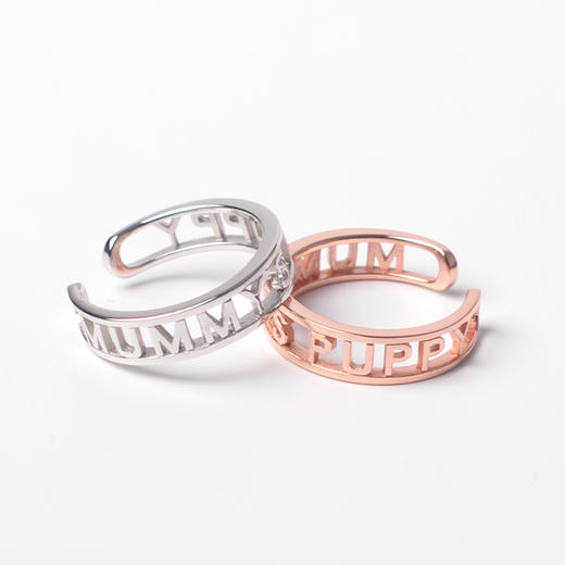 SM戒指 情侣纪念品 925银镀白金材质 商品图4