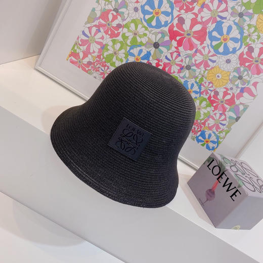 Loewe罗意威春夏新款日本细辫桶帽渔夫帽-黑色 商品图2