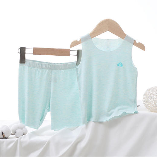 【舒蒂童装】夏季儿童彩纱背心套装无痕高弹力T恤 商品图4