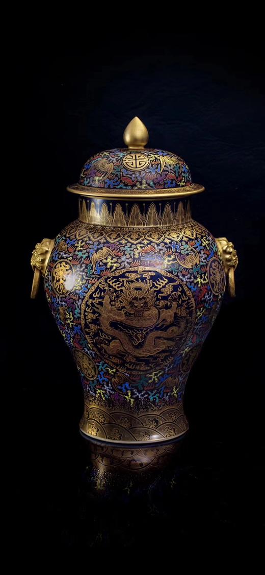 李文跃：黄金珐琅彩龙凤尊 商品图0