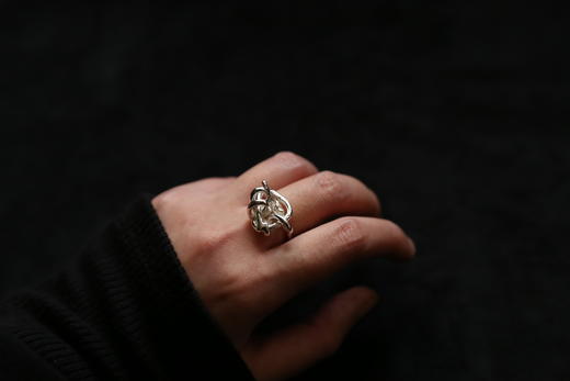 CHEZ BOQUE 爵士年代系列原创手工925银戒指《圆号》 商品图1