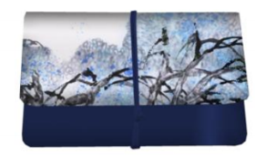 樱花时节手拿包-青蓝（样品）