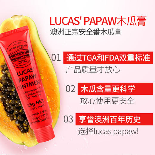 澳大利亚卢卡斯Lucas木瓜膏25g【香港直邮】 商品图3