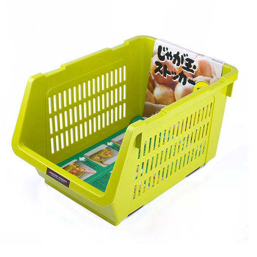 日本进口inomata可叠小号果蔬篮绿/果蔬篮橙 商品图1