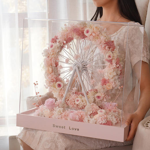 【礼品】520情人节礼物永生花摩天轮礼盒女朋友玫瑰花礼物 商品图0