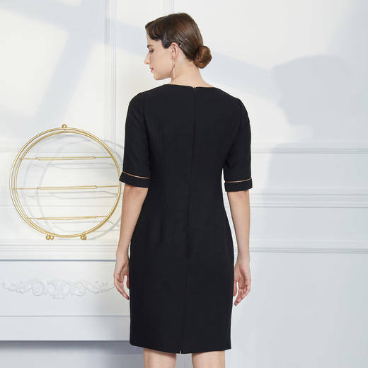 QF82A斯尔丽瑟俪春秋季新品正装四口袋职业连衣裙 商品图3