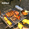NURGAZ「户外露营双棍铸铁烧烤架」木柴烧烤炉 BBQ便携分体式烧烤架 配手拎袋 商品缩略图0