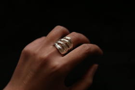 CHEZ BOQUE 冬日童话系列原创手工925银戒指《叁眼》