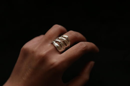 CHEZ BOQUE 冬日童话系列原创手工925银戒指《叁眼》 商品图0