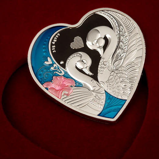百年好合心形纪念章 上海造币发行 商品图5
