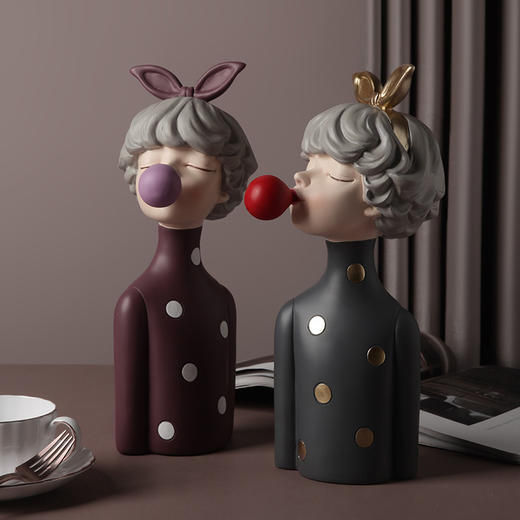 【家居饰品】北欧轻奢泡泡女孩  摆件结婚礼物乔迁新居礼品 商品图2