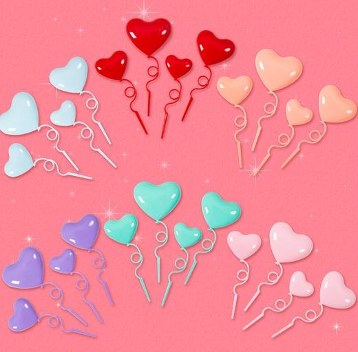 塑料爱心插件（4入）爱心弯型插件 情人节插件 甜品台插件 商品图1
