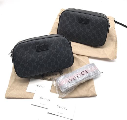 Gucci古驰 黑色老花相机包配件有说明书防尘袋品卡肩带尺寸24 14 5 好价 瀚哲名品奢侈品店
