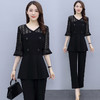 GYH  659气质显瘦两件套大码蕾丝拼接减龄 商品缩略图1