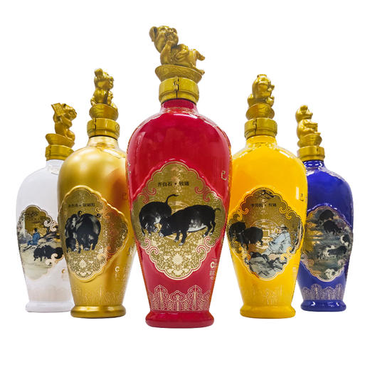 五粮猪年纪念酒 52度浓香型白酒 整箱5瓶*500ml礼盒装 商品图2