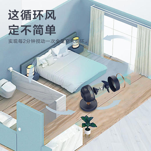 【存星咫尺风起循环】艾美特空气循环扇折叠伸缩电风扇落地扇家用节能涡轮台立式 商品图3