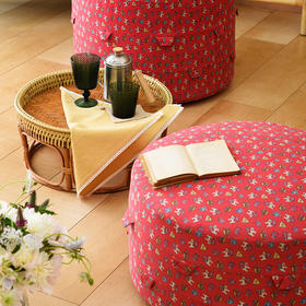 榻榻米蒲团坐垫红色波点坐垫加厚坐墩