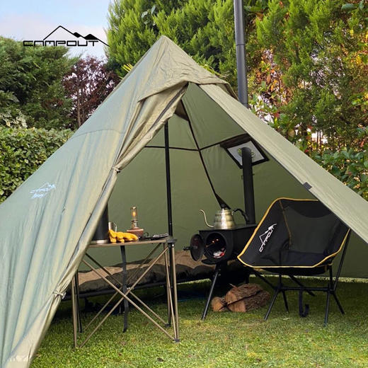 CAMPOUT「户外露营防水遮阳烟囱帐篷」1-2人野营帐篷 商品图2
