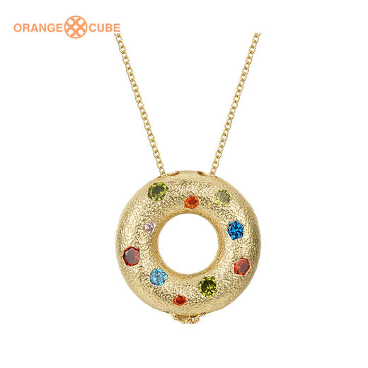 Orange Cube梦幻甜心925银项链女锁骨链原创设计甜甜圈一博同款 商品图2