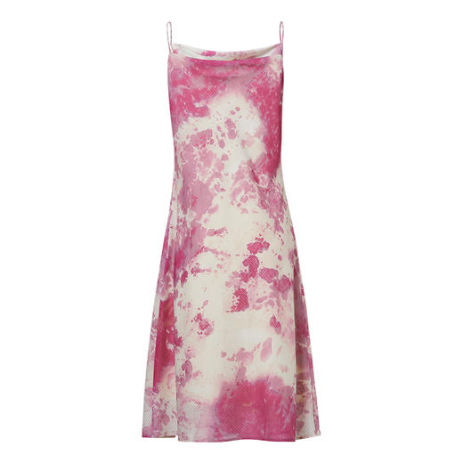 VIMAGE纬漫纪流行女装新款水墨画复古裙过膝吊带连衣裙女V1507158 商品图5