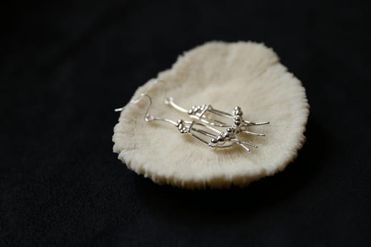 CHEZ BOQUE 爵士年代系列原创手工925银耳环《鸣琴》 商品图3