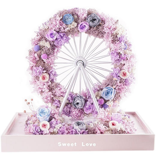 【礼品】520情人节礼物永生花摩天轮礼盒女朋友玫瑰花礼物 商品图4