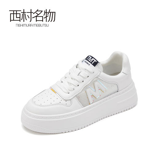 西村名物2021春夏爆款厚底小白鞋女百搭日系运动鞋街拍ins潮16581 商品图1