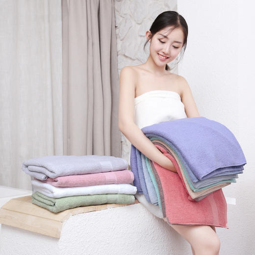 【毛巾】GAMELY素色缎档纯棉洗澡大毛巾 商品图4