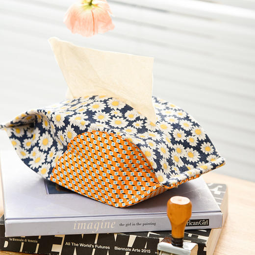 拼接纸巾盒客厅餐厅创意棉质纸抽盒 商品图2