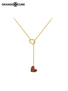 Orange Cube心跳项链520礼盒ins小众轻奢高级感925银送女友礼物潮FC1SKNE0012
