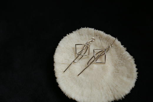 CHEZ BOQUE 爵士年代系列原创手工925银耳环《摇摆舞步》 商品图0